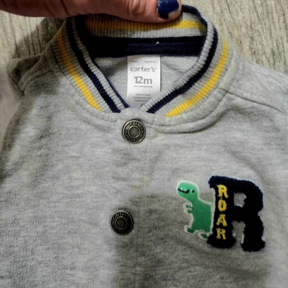 Carter's 9/12m Dinosaur Jacket Like New Perfect cond. Worn x1 - Picture 5 of 6